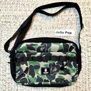 ⭐️ A bathing ape bape camo crossbody laptop bag with keychain